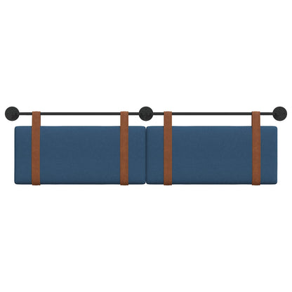 Testata appesa Montaggio a parete Blu 190 x 55 x 5 cm PU Antico