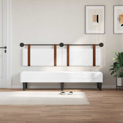 Testata appesa Tinta unita Bianco 190 x 55 x 5 cm PU Antico