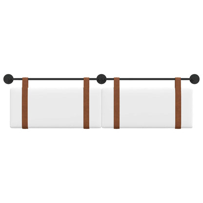 Testata appesa Tinta unita Bianco 190 x 55 x 5 cm PU Antico