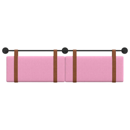 Testata appesa Tinta unita Rosa 190 x 55 x 5 cm PU Antico