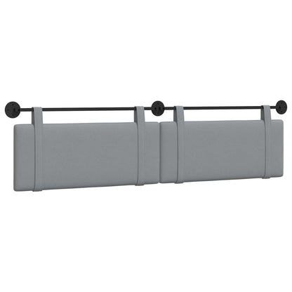Testata appesa Grigio chiaro 210 x 55 x 5 cm Tessuto