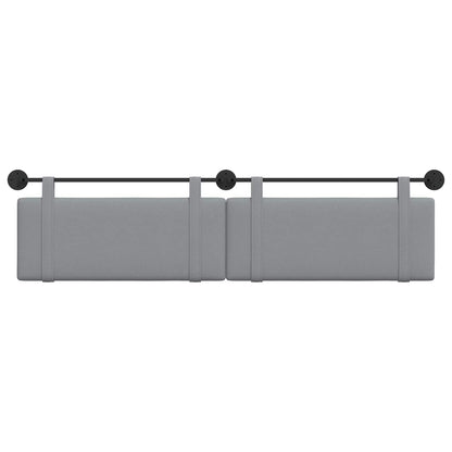 Testata appesa Grigio chiaro 210 x 55 x 5 cm Tessuto