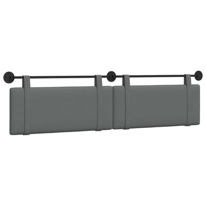 Testata appesa Tinta unita Grigio scuro 210 x 55 x 5 cm Tessuto