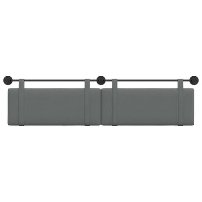 Testata appesa Tinta unita Grigio scuro 210 x 55 x 5 cm Tessuto