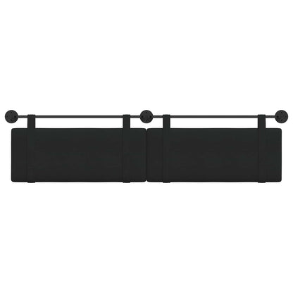 Testata appesa Montaggio a parete Nero 210 x 55 x 5 cm Tessuto