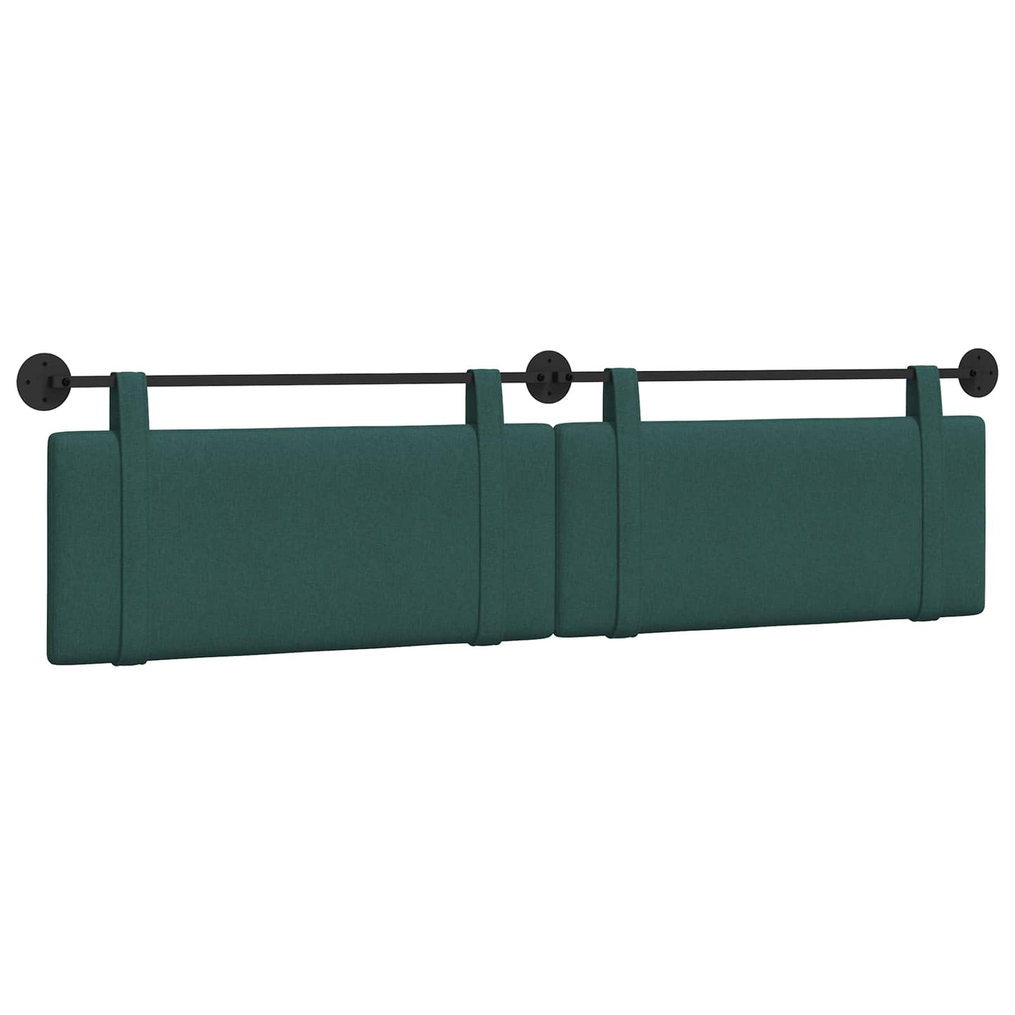 Testata appesa Tinta unita Verde Scuro 210 x 55 x 5 cm Tessuto