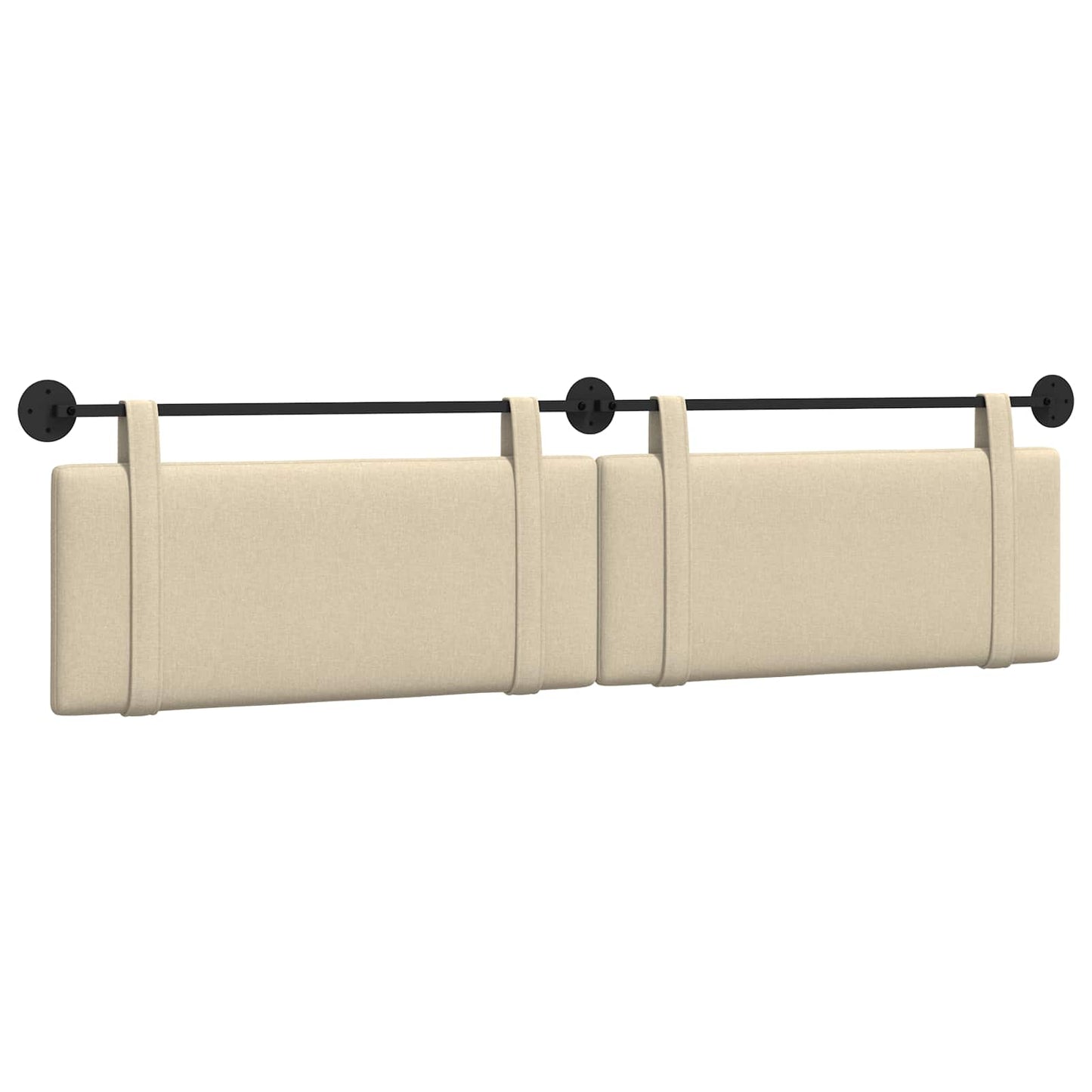 Testata appesa Montaggio a parete Crema 210 x 55 x 5 cm Tessuto