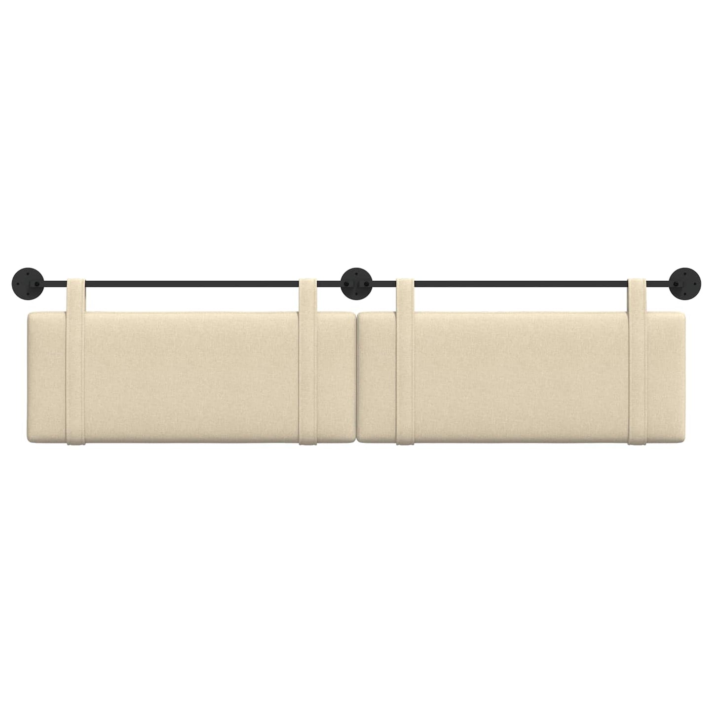 Testata appesa Montaggio a parete Crema 210 x 55 x 5 cm Tessuto
