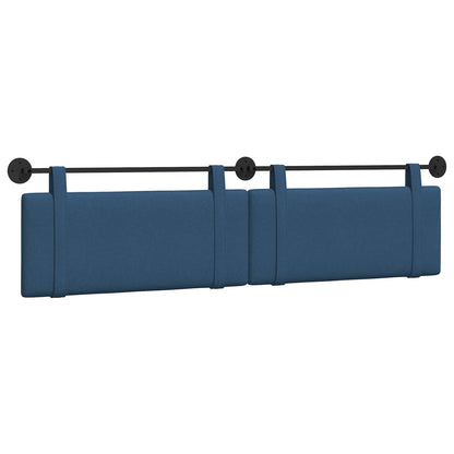 Testata appesa Montaggio a parete Blu 210 x 55 x 5 cm Tessuto