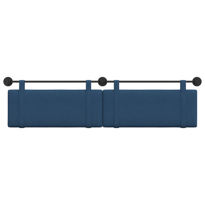 Testata appesa Montaggio a parete Blu 210 x 55 x 5 cm Tessuto