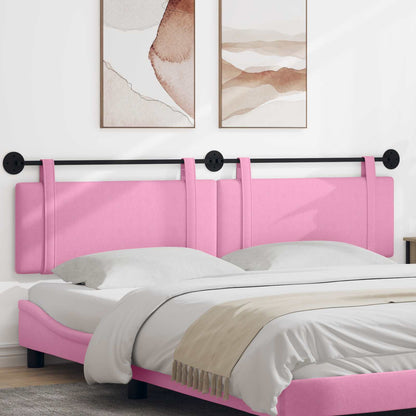 Testata appesa Montaggio a parete Rosa 210 x 55 x 5 cm Tessuto