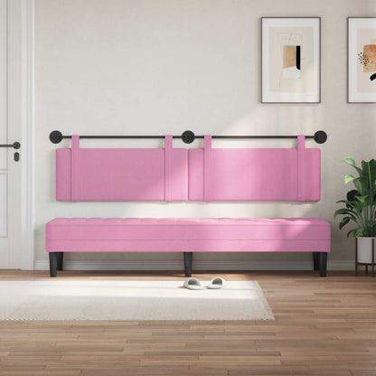 Testata appesa Montaggio a parete Rosa 210 x 55 x 5 cm Tessuto