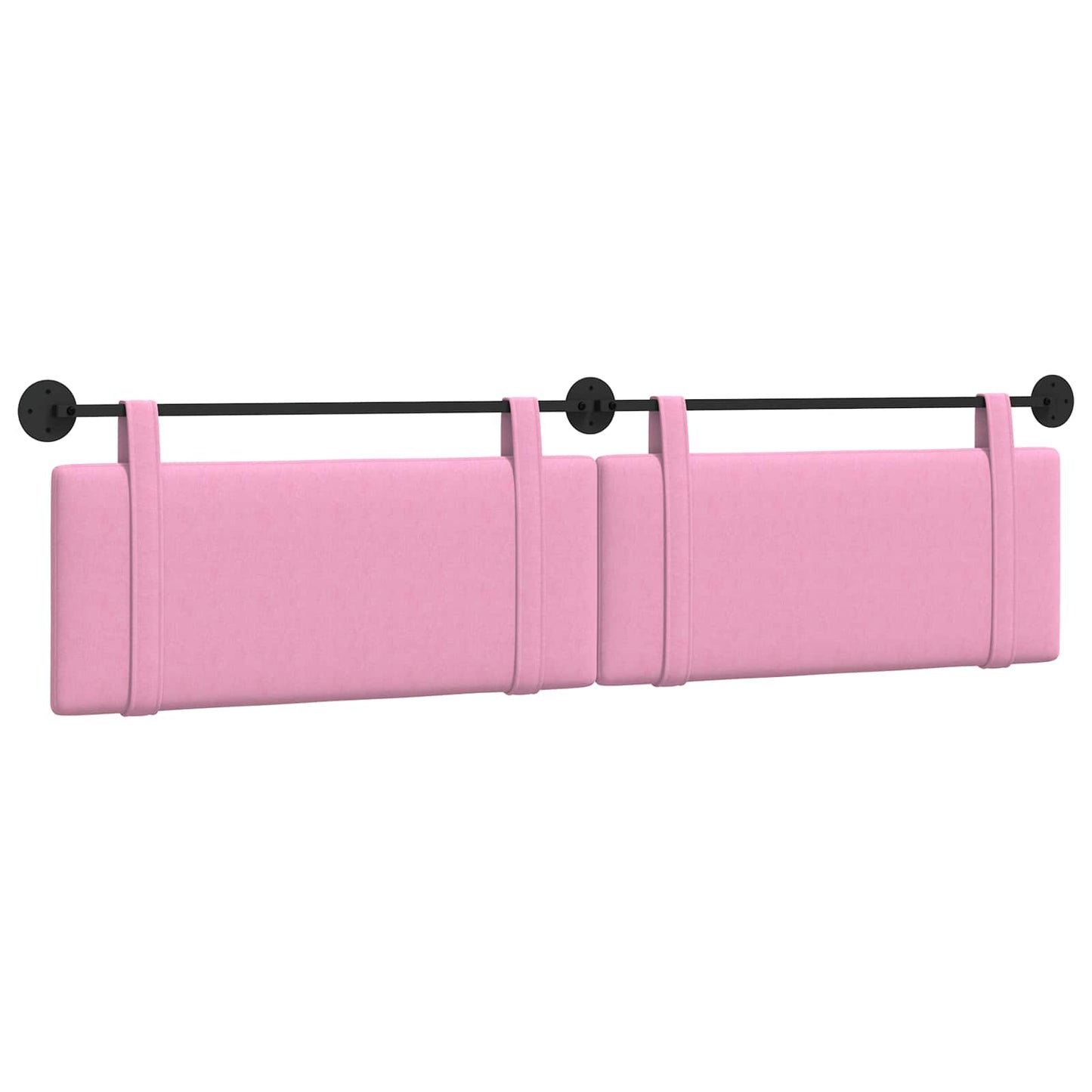 Testata appesa Montaggio a parete Rosa 210 x 55 x 5 cm Tessuto