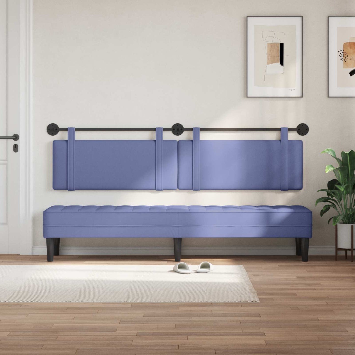 Testata appesa Tinta unita Blu jeans 210 x 55 x 5 cm Tessuto