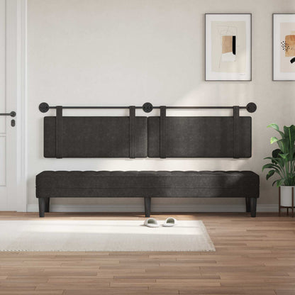 Testata appesa Tinta unita Nero 210 x 55 x 5 cm PU Antico