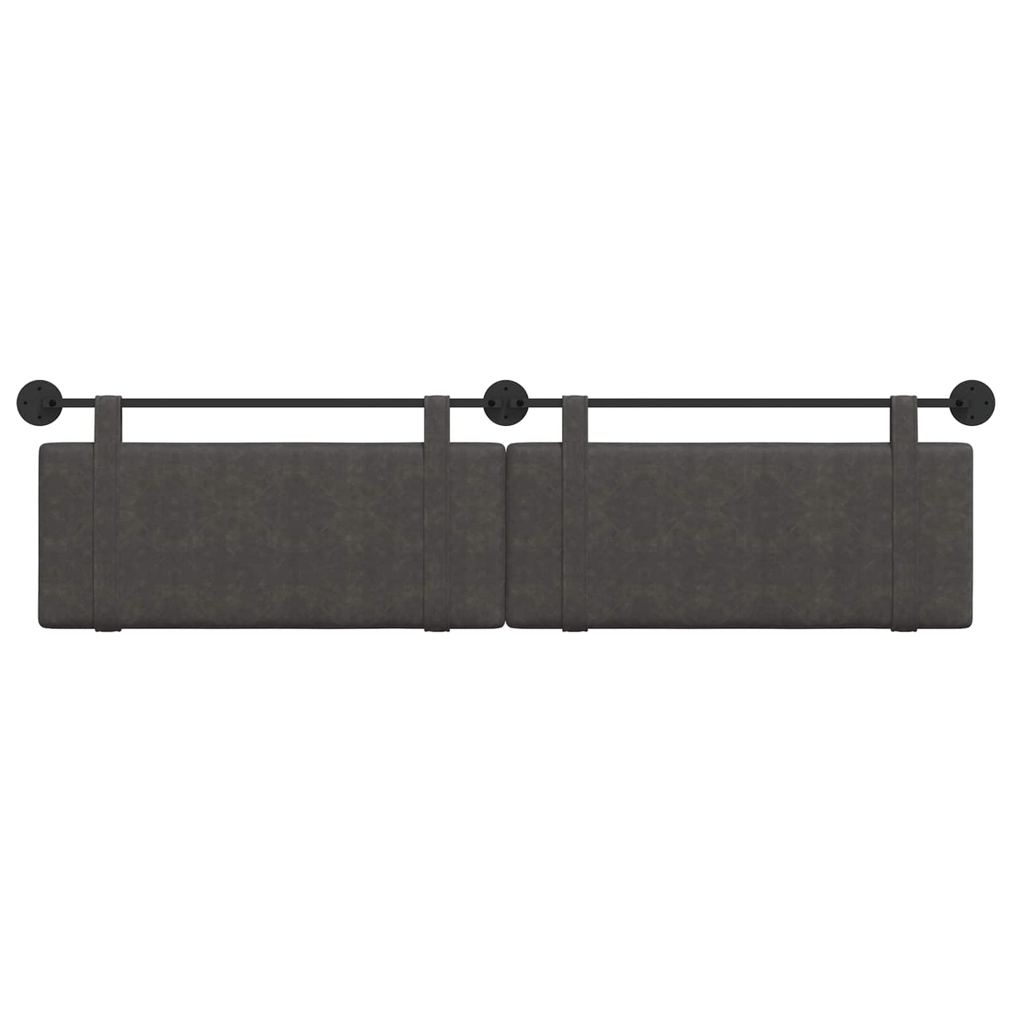 Testata appesa Tinta unita Nero 210 x 55 x 5 cm PU Antico