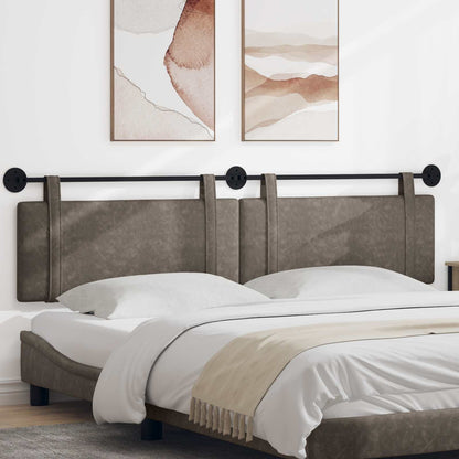 Testata appesa Tinta unita Grigio 210 x 55 x 5 cm PU Antico