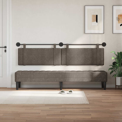Testata appesa Tinta unita Grigio 210 x 55 x 5 cm PU Antico
