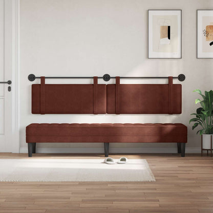 Testata appesa Marrone Lucido 210 x 55 x 5 cm PU Antico