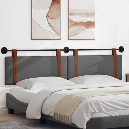 Testata appesa Grigio scuro 210 x 55 x 5 cm PU Antico
