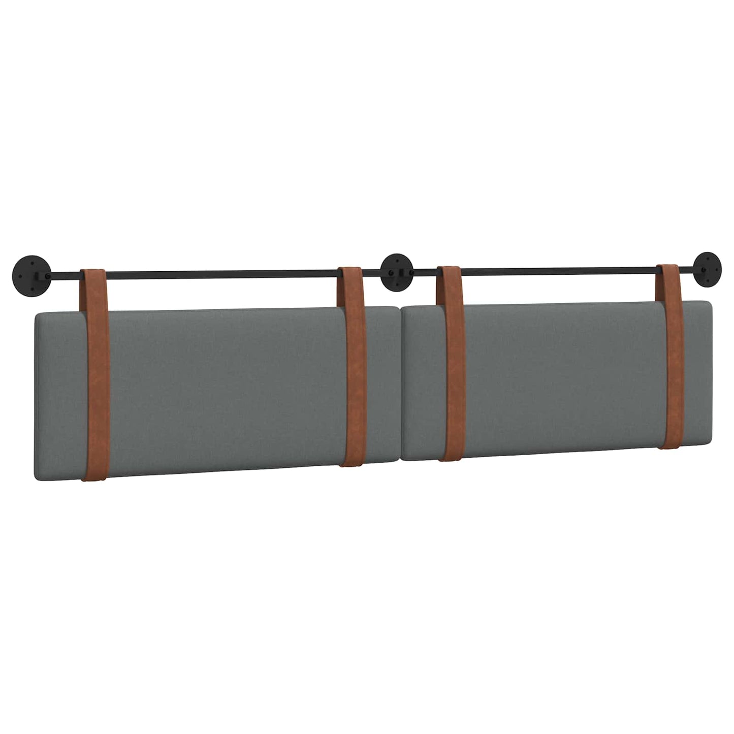 Testata appesa Grigio scuro 210 x 55 x 5 cm PU Antico