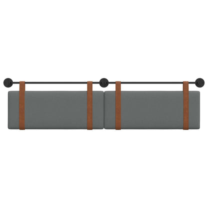 Testata appesa Grigio scuro 210 x 55 x 5 cm PU Antico