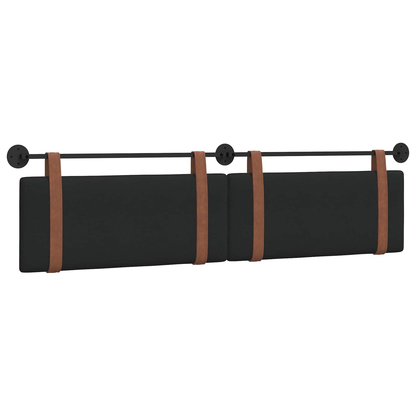 Testata appesa Tinta unita Nero 210 x 55 x 5 cm PU Antico