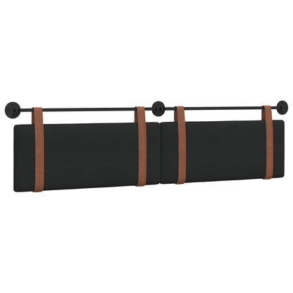 Testata appesa Tinta unita Nero 210 x 55 x 5 cm PU Antico