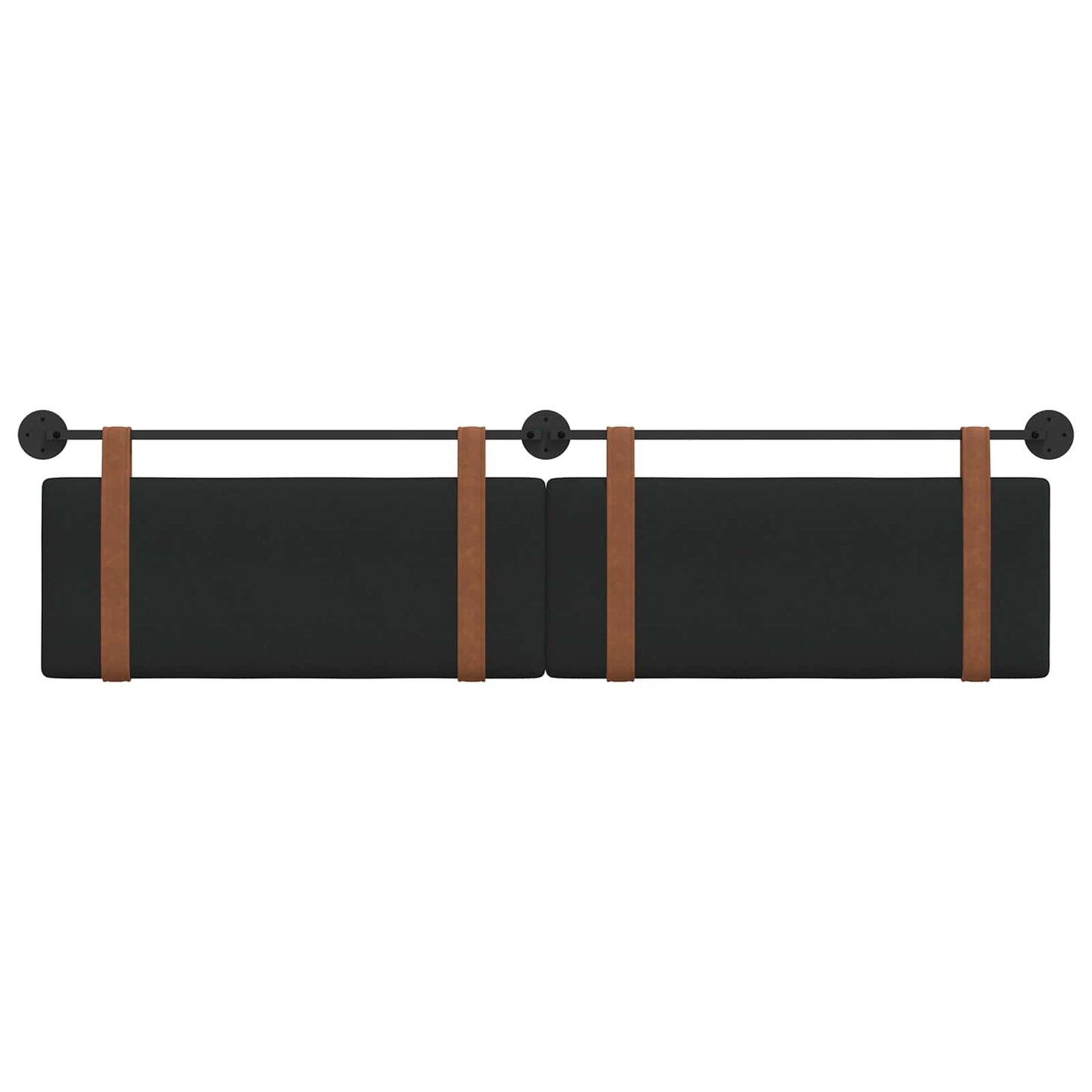 Testata appesa Tinta unita Nero 210 x 55 x 5 cm PU Antico