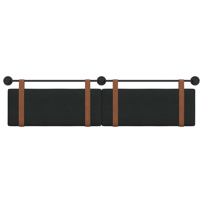 Testata appesa Tinta unita Nero 210 x 55 x 5 cm PU Antico