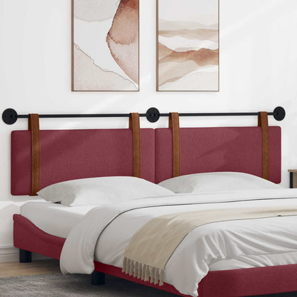 Testata appesa Tinta unita Rosso Vino 210 x 55 x 5 cm PU Antico