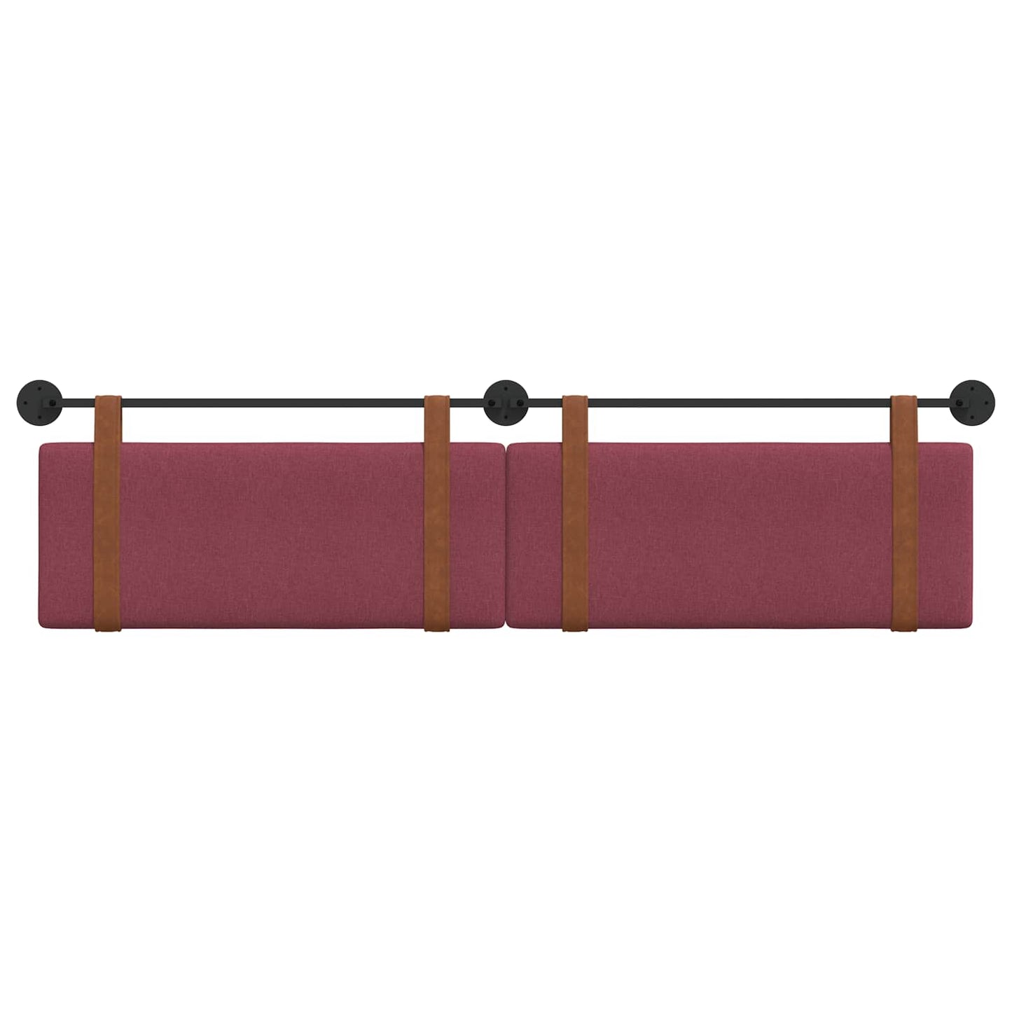 Testata appesa Tinta unita Rosso Vino 210 x 55 x 5 cm PU Antico