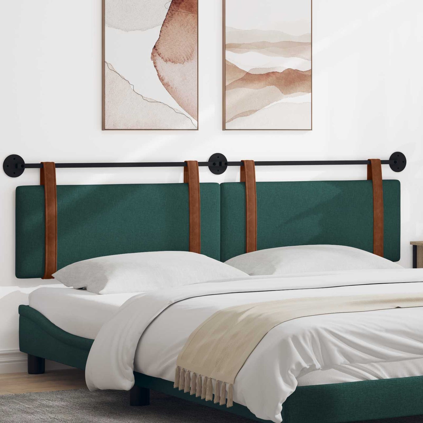 Testata appesa Verde Scuro 210 x 55 x 5 cm PU Antico