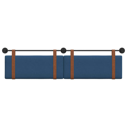 Testata appesa Montaggio a parete Blu 210 x 55 x 5 cm PU Antico