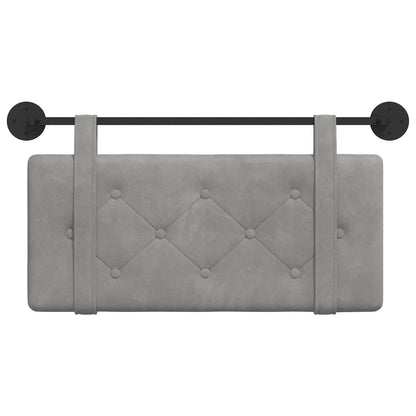 Testata appesa Grigio chiaro 90 x 55 x 5 cm Velluto