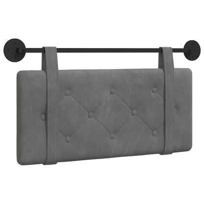 Testata appesa Grigio scuro 90 x 55 x 5 cm Velluto