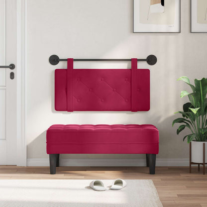 Testata appesa Rosso Vino 90 x 55 x 5 cm Velluto