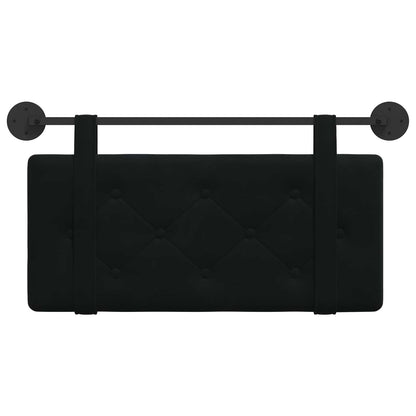 Testata appesa Montaggio a parete Nero 90 x 55 x 5 cm Velluto