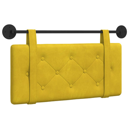 Testata appesa Montaggio a parete Giallo 90 x 55 x 5 cm Velluto