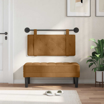 Testata appesa Marrone 90 x 55 x 5 cm Velluto