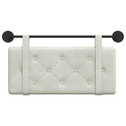 Testata appesa Montaggio a parete Crema 90 x 55 x 5 cm Velluto