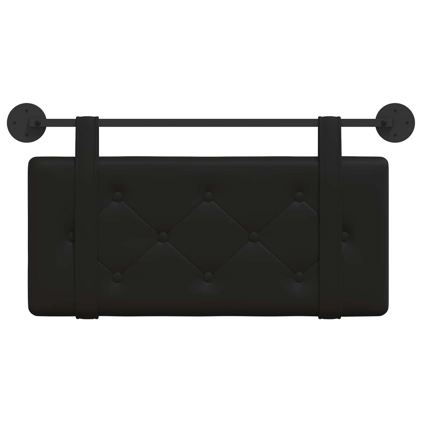 Testata appesa Montaggio a parete Nero 80 cm Pelle Sintetica