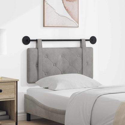 Testata appesa Grigio chiaro 100 x 55 x 5 cm Velluto