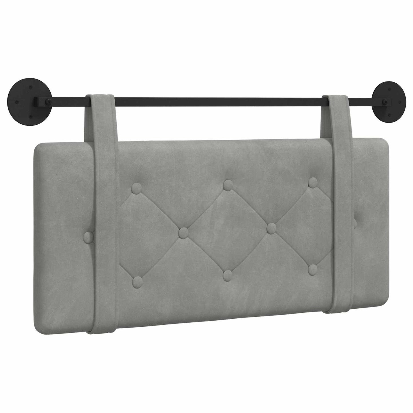 Testata appesa Grigio chiaro 100 x 55 x 5 cm Velluto