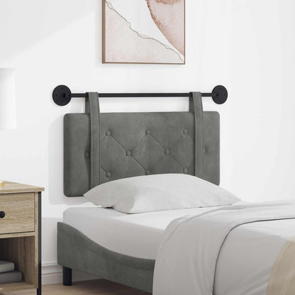Testata appesa Grigio scuro 100 x 55 x 5 cm Velluto