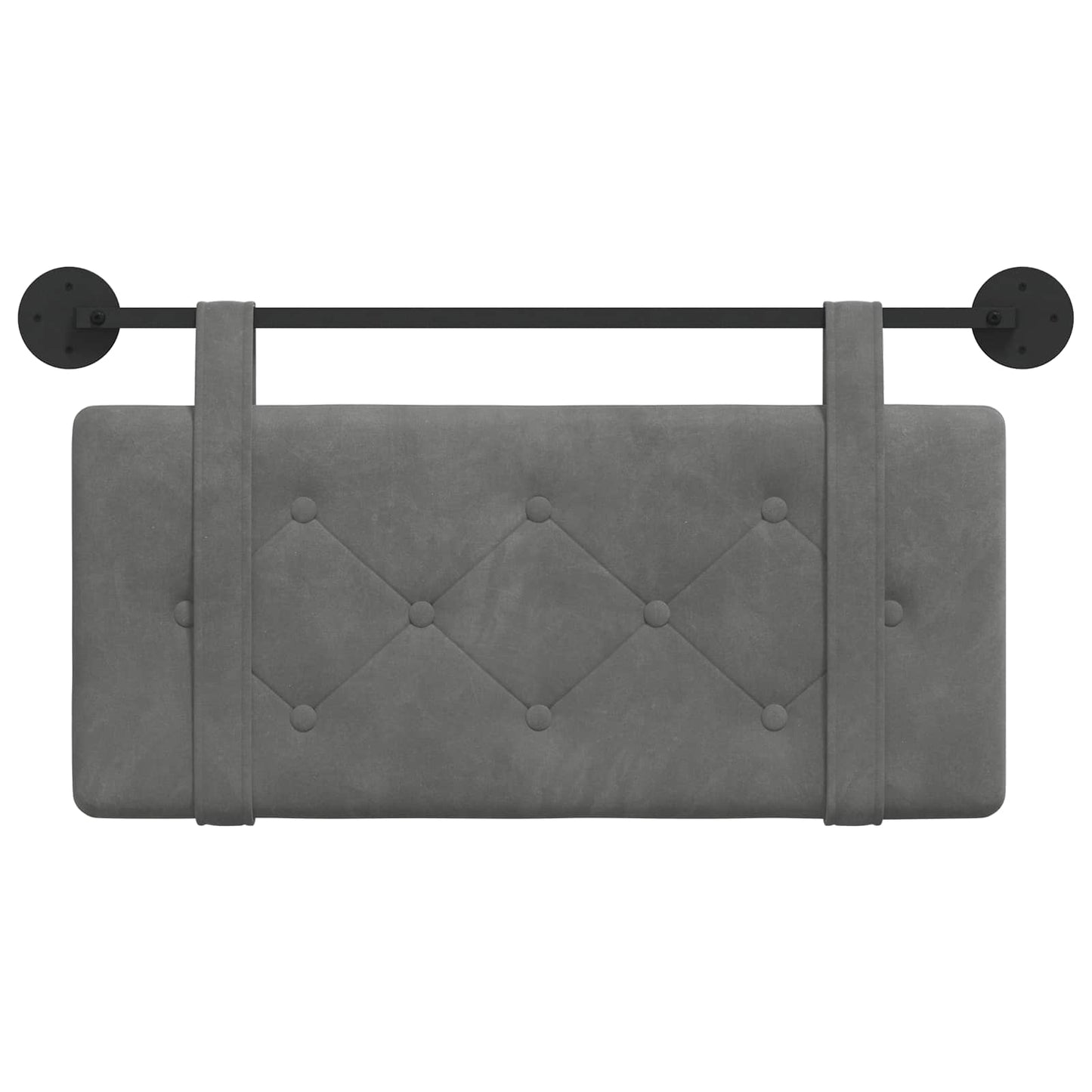 Testata appesa Grigio scuro 100 x 55 x 5 cm Velluto