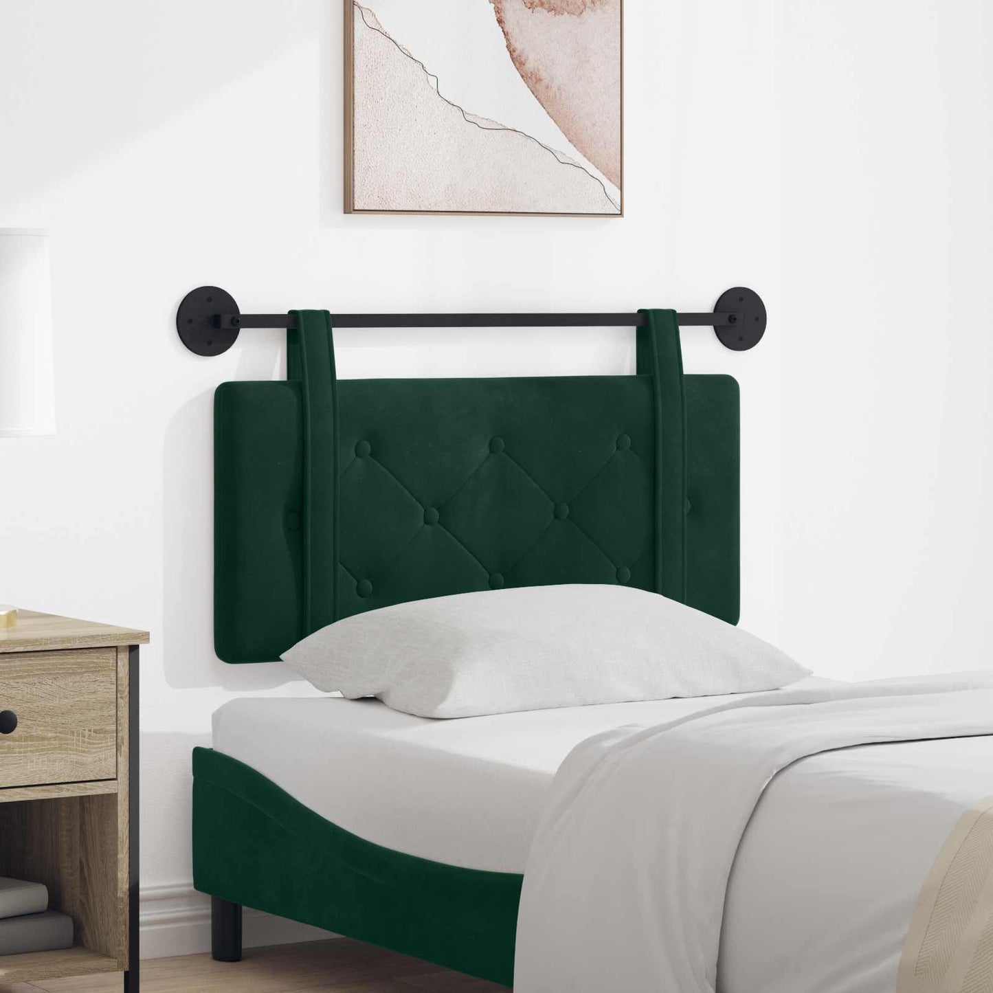 Testata appesa Verde Scuro 100 x 55 x 5 cm Velluto