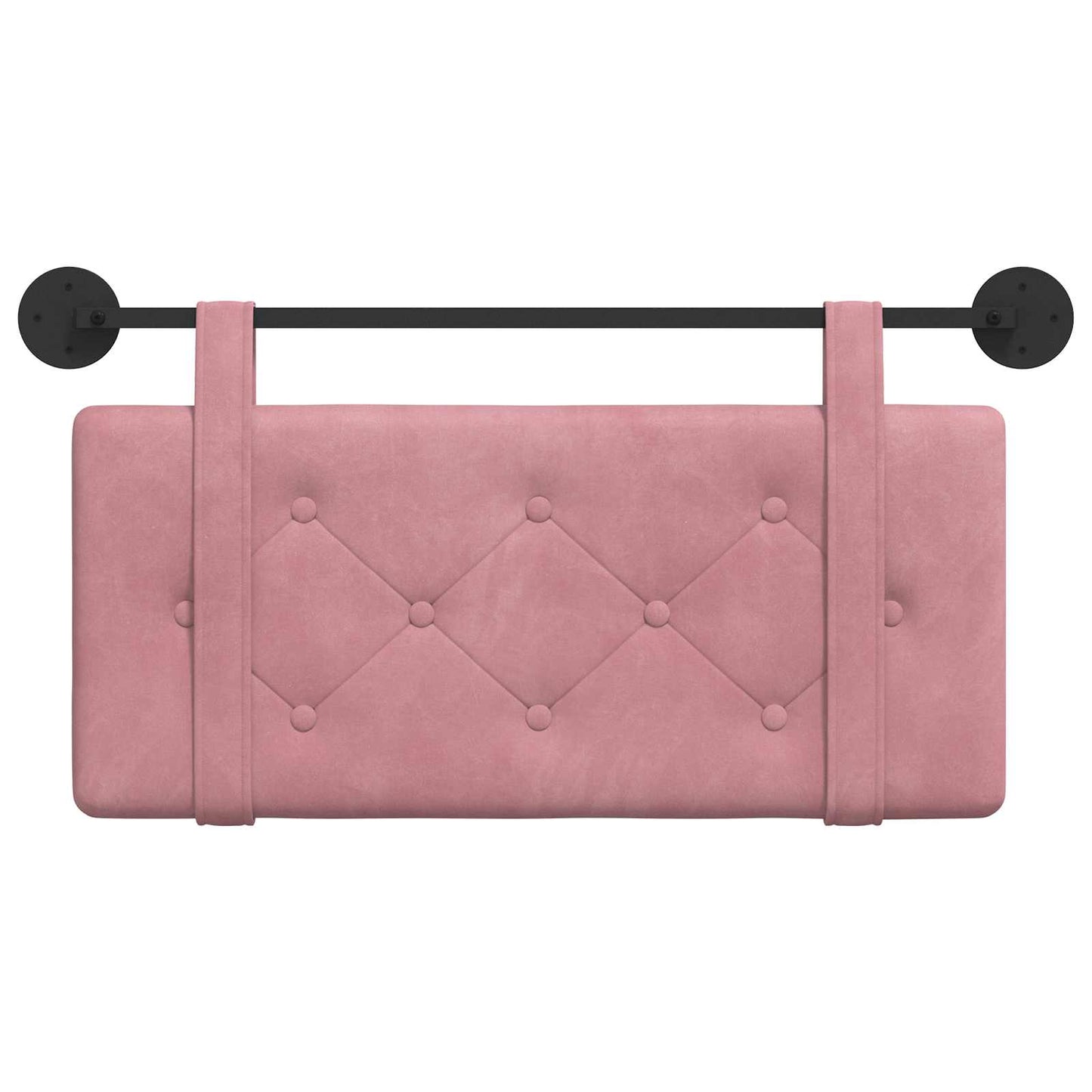 Testata appesa Montaggio a parete Rosa 100 x 55 x 5 cm Velluto