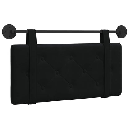 Testata appesa Montaggio a parete Nero 100 x 55 x 5 cm Velluto