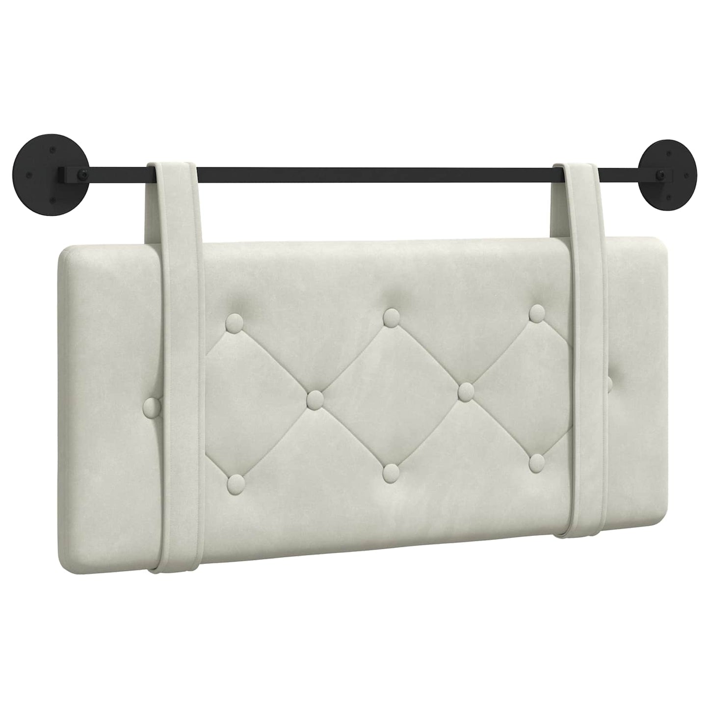 Testata appesa Montaggio a parete Crema 100 x 55 x 5 cm Velluto